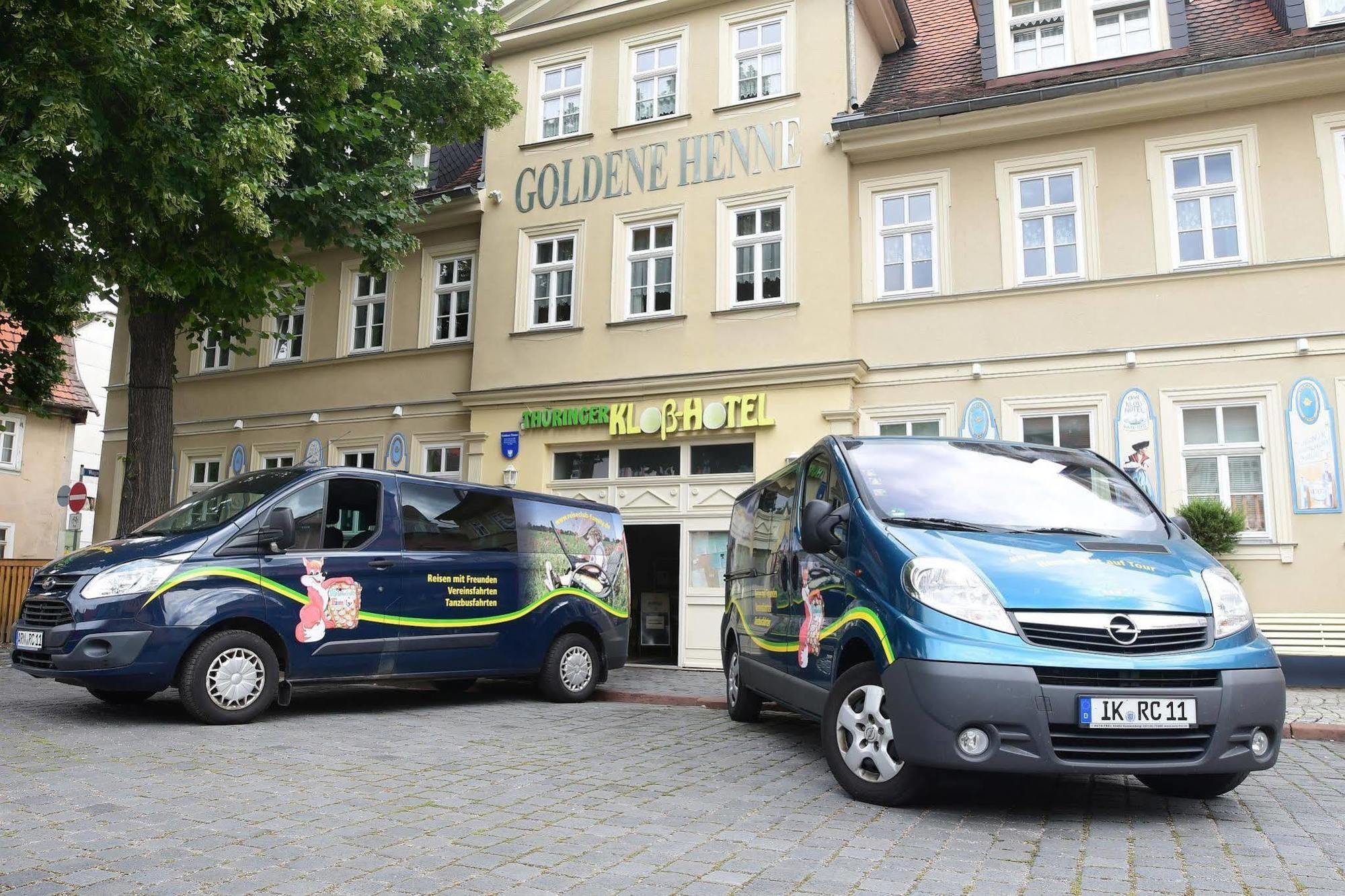 Hotel Garni Goldene Henne Arnstadt Bagian luar foto